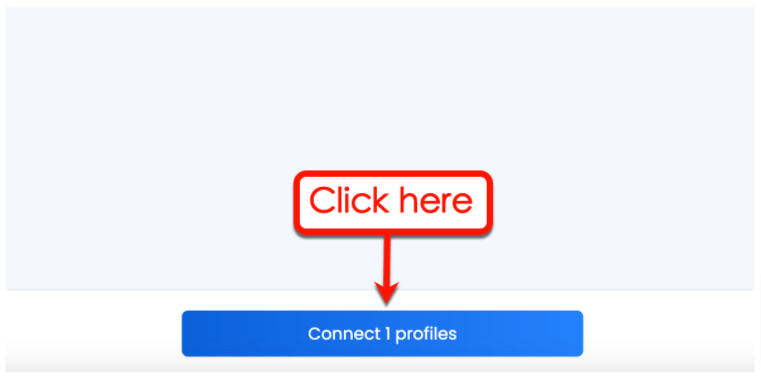 Screenshot of Vista Social's Connect Profile button