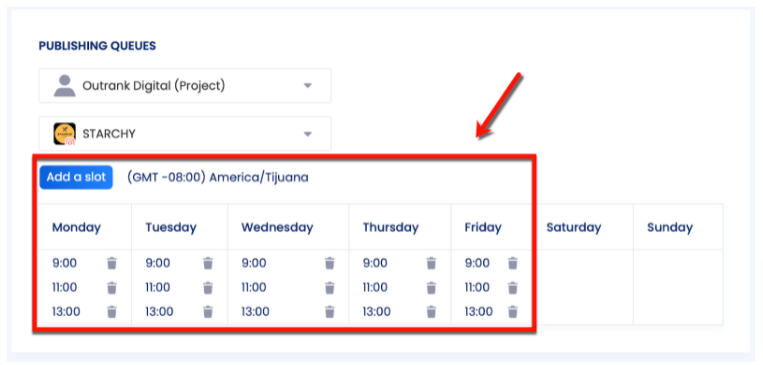 Screenshot of Vista Social's post scheduling tool