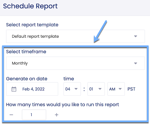 Screenshot of Vista Social's Schedule Reports