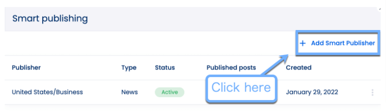 Screenshot of Vista Social's Smart Publishing