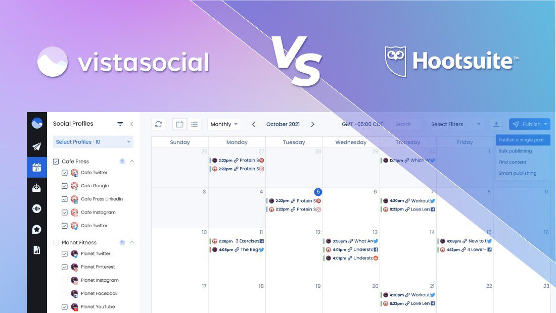 Product Comparison: Vista Social vs. Hootsuite