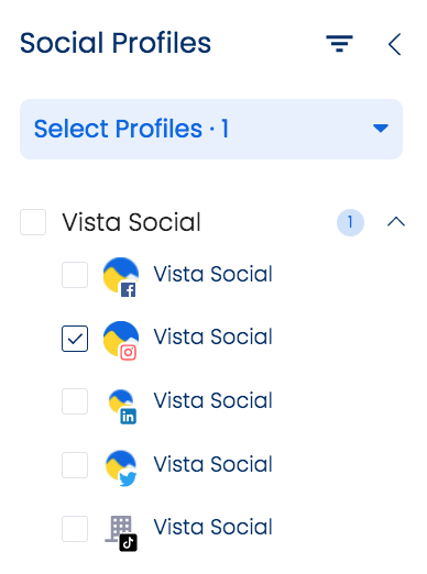 Tagging locations on Instagram through Vista Social