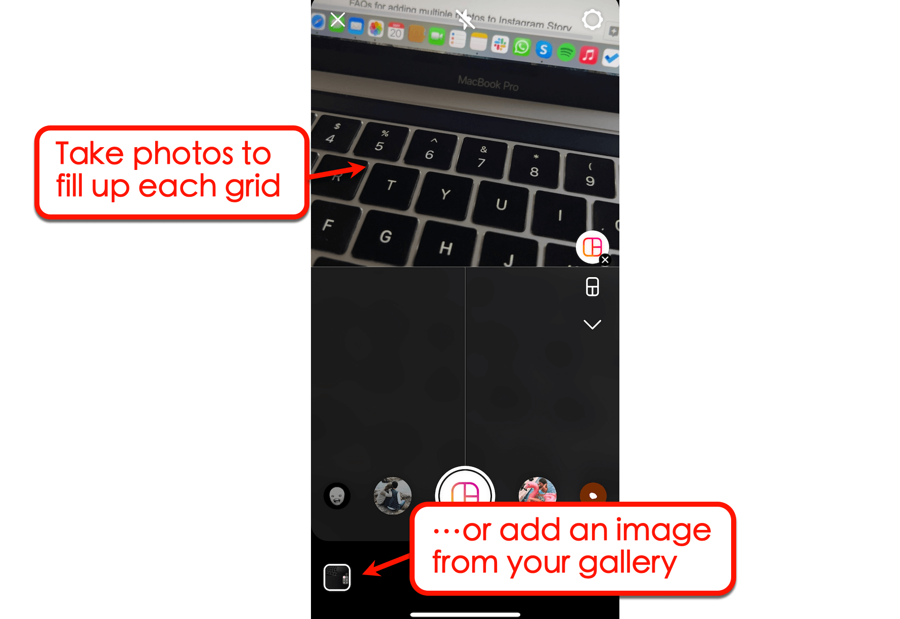 Screenshot of Instagram Story Add from Gallery