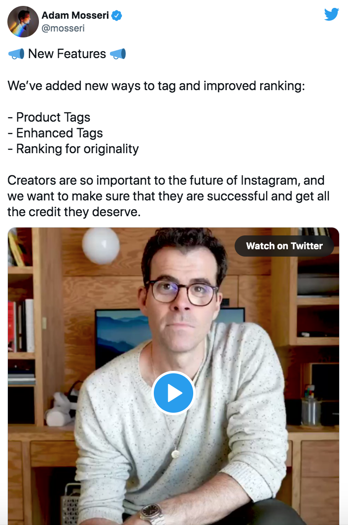 Instagram's new algorithm on original content | Adam Mosseri