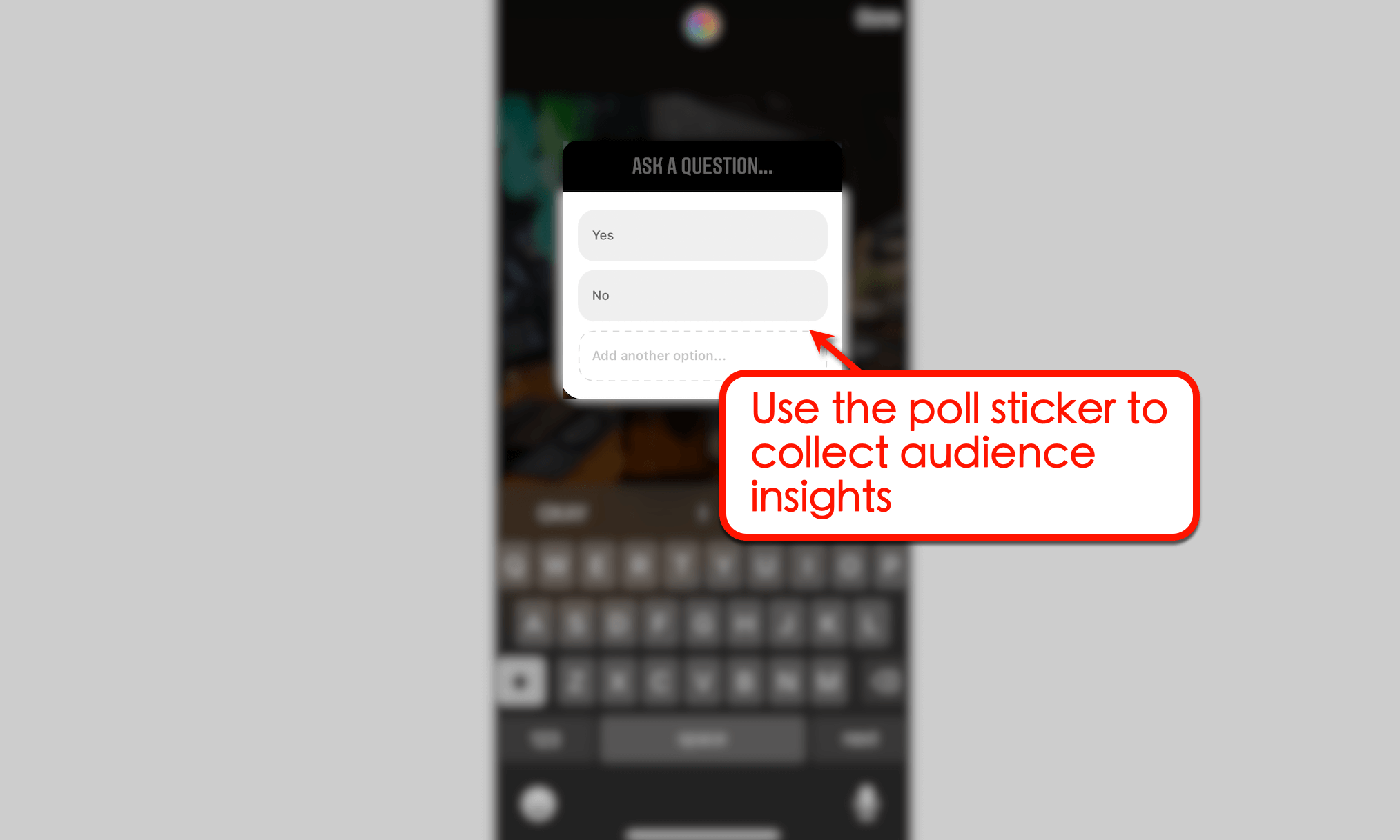Screenshot of Instagram Poll Sticker