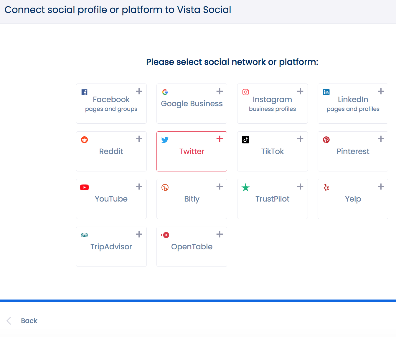 Connect Your Twitter Profile | Vista Social Integrations