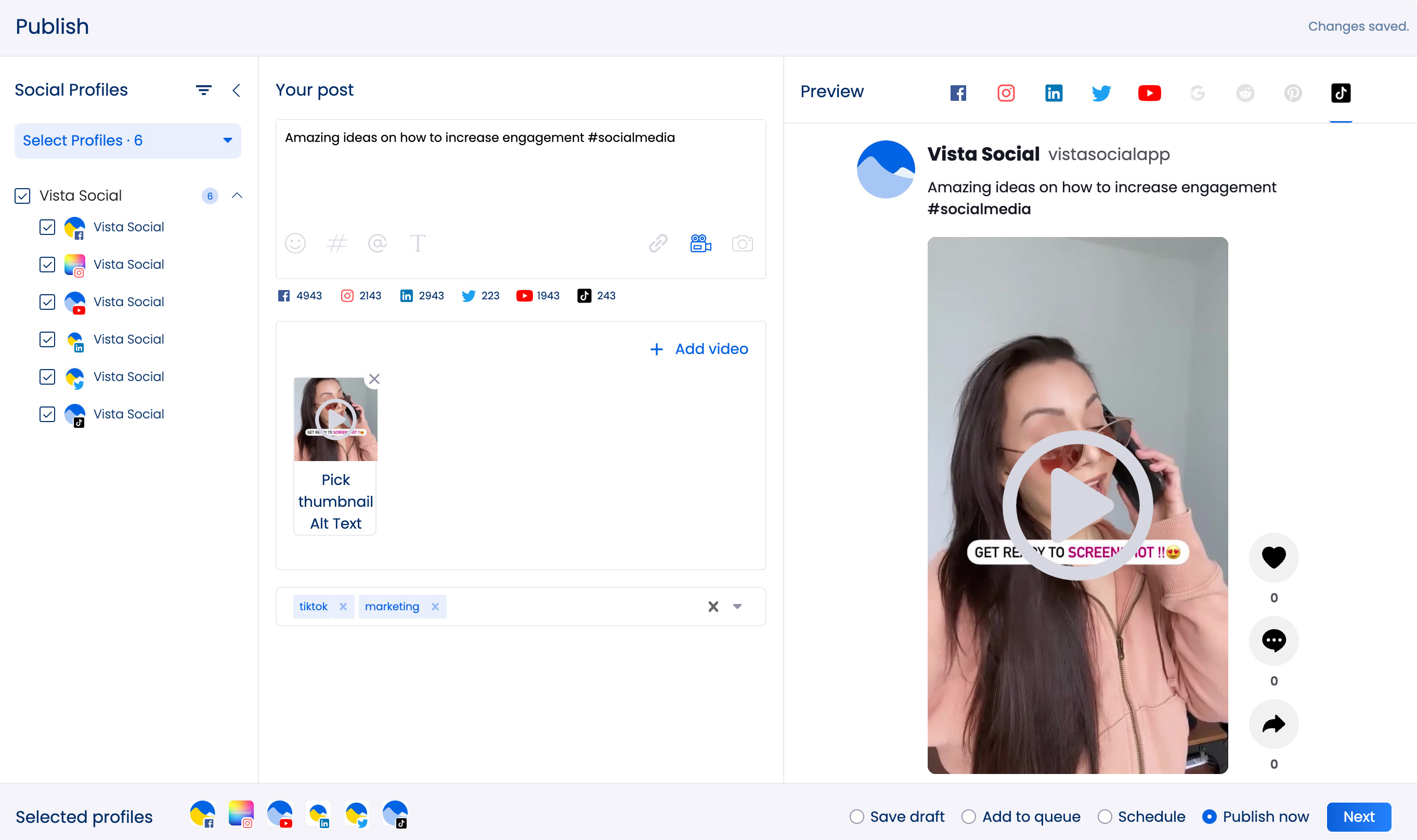 How to Schedule TikTok Posts with Vista Social's All-In-One Platform