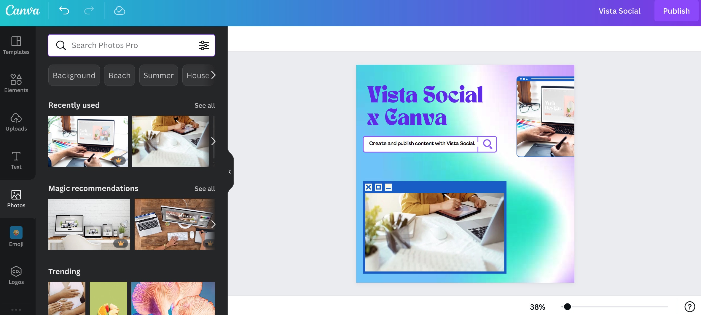 Digital Marketing HD Images | Vista Social and Canva 