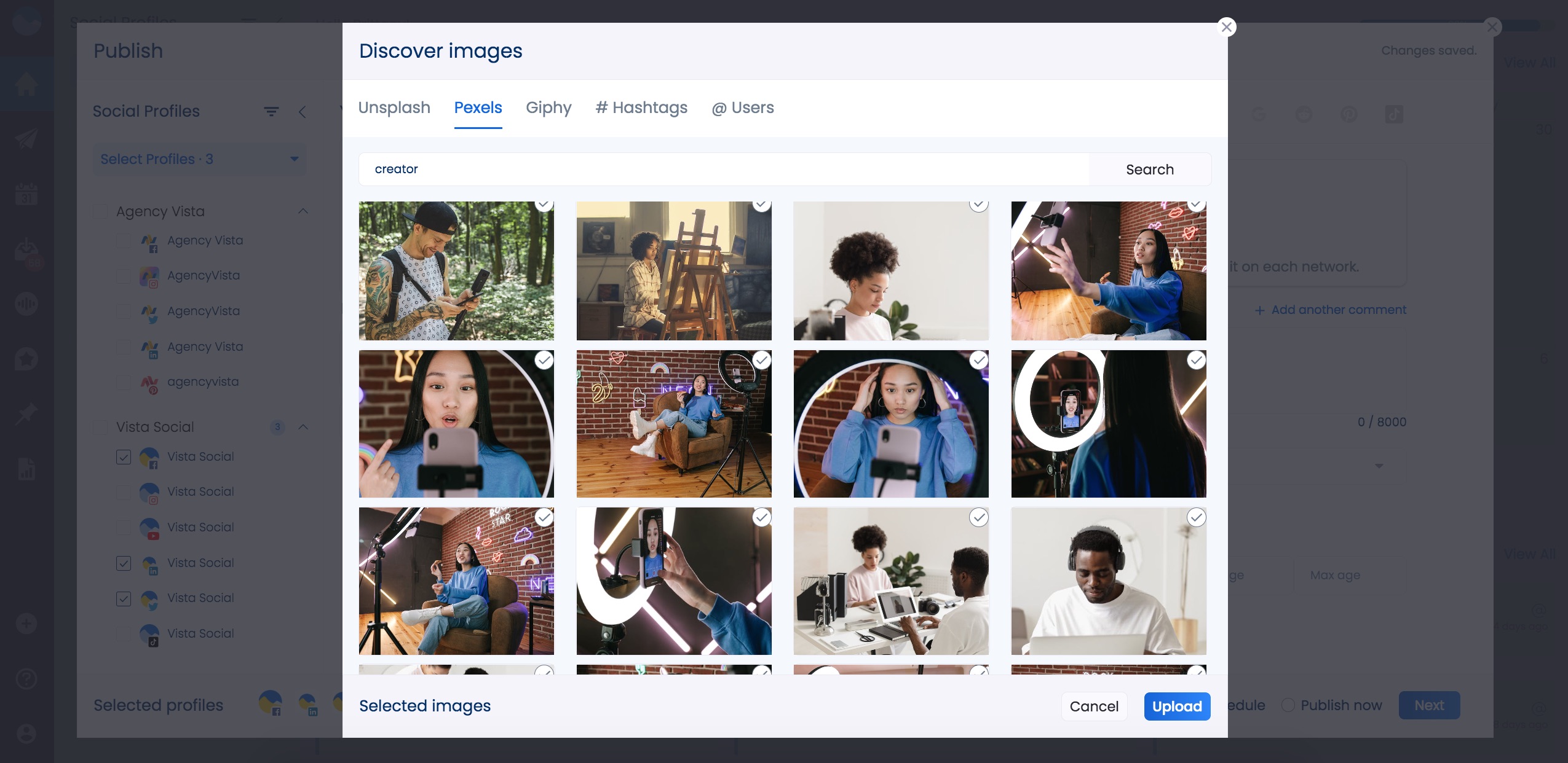 Find Digital Marketing HD Images with Pexels in Vista Social