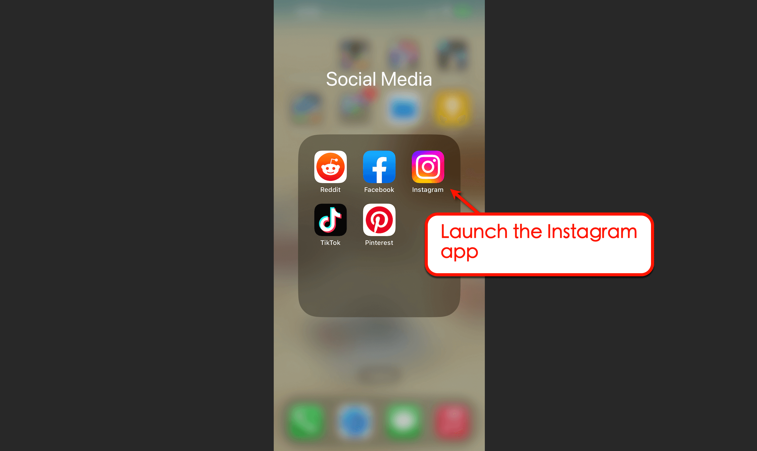 Launch Instagram app