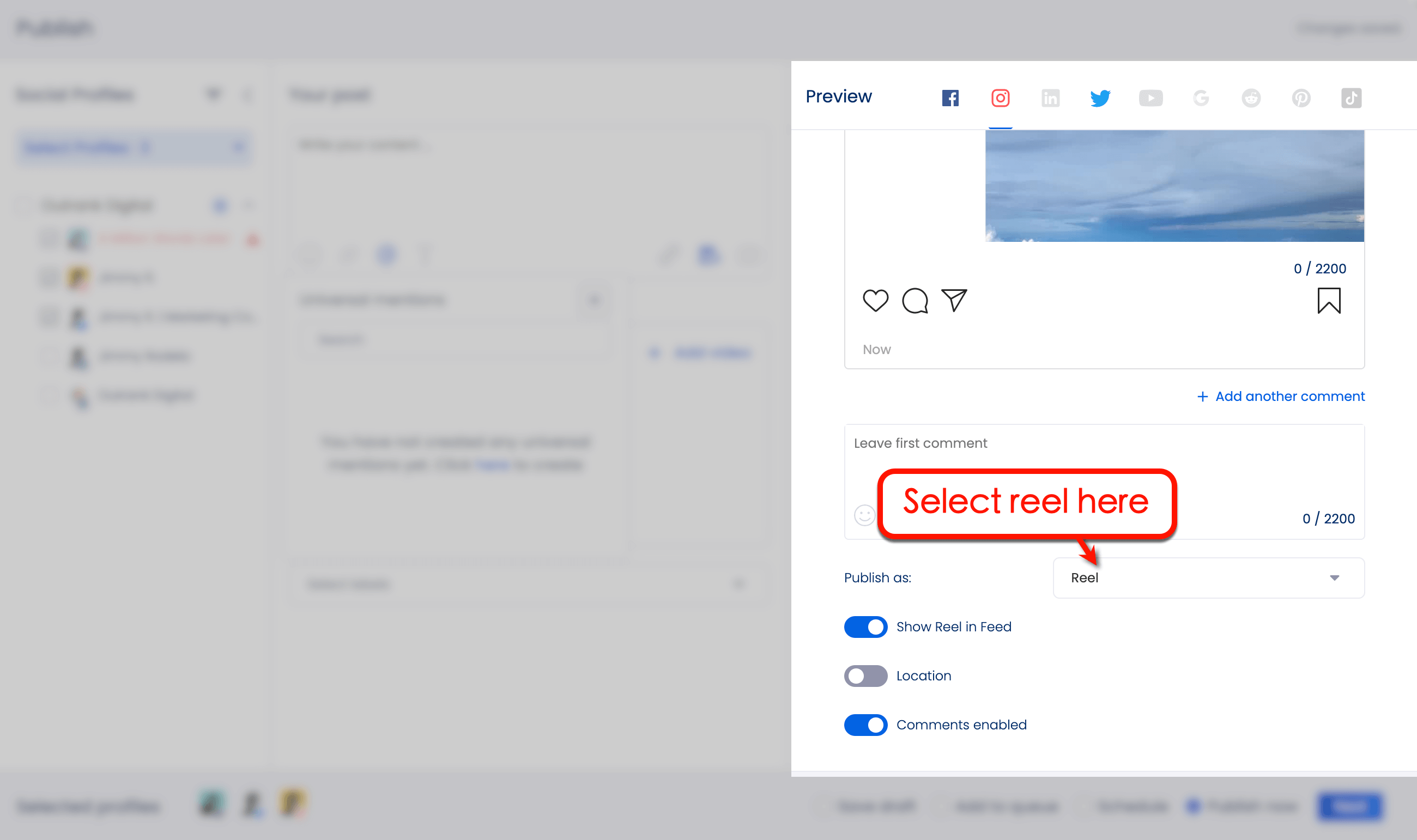 Select reel