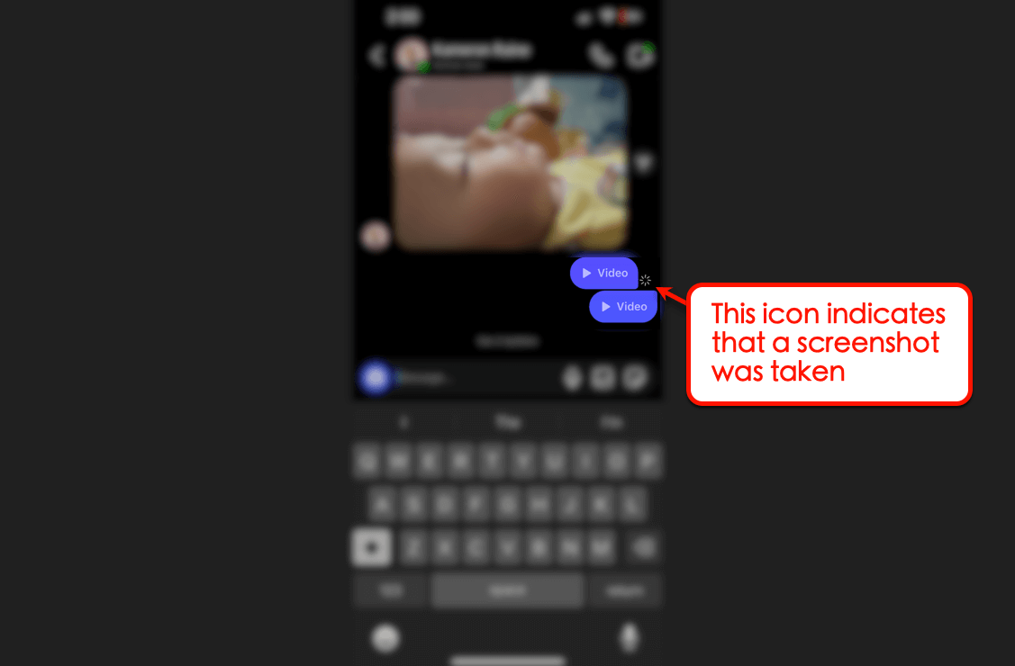 Icon indicating a screenshot is taken