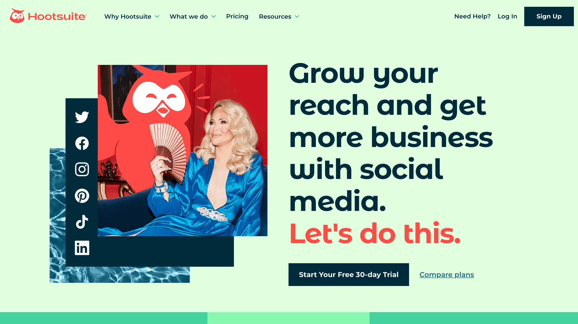 Hootsuite's home page