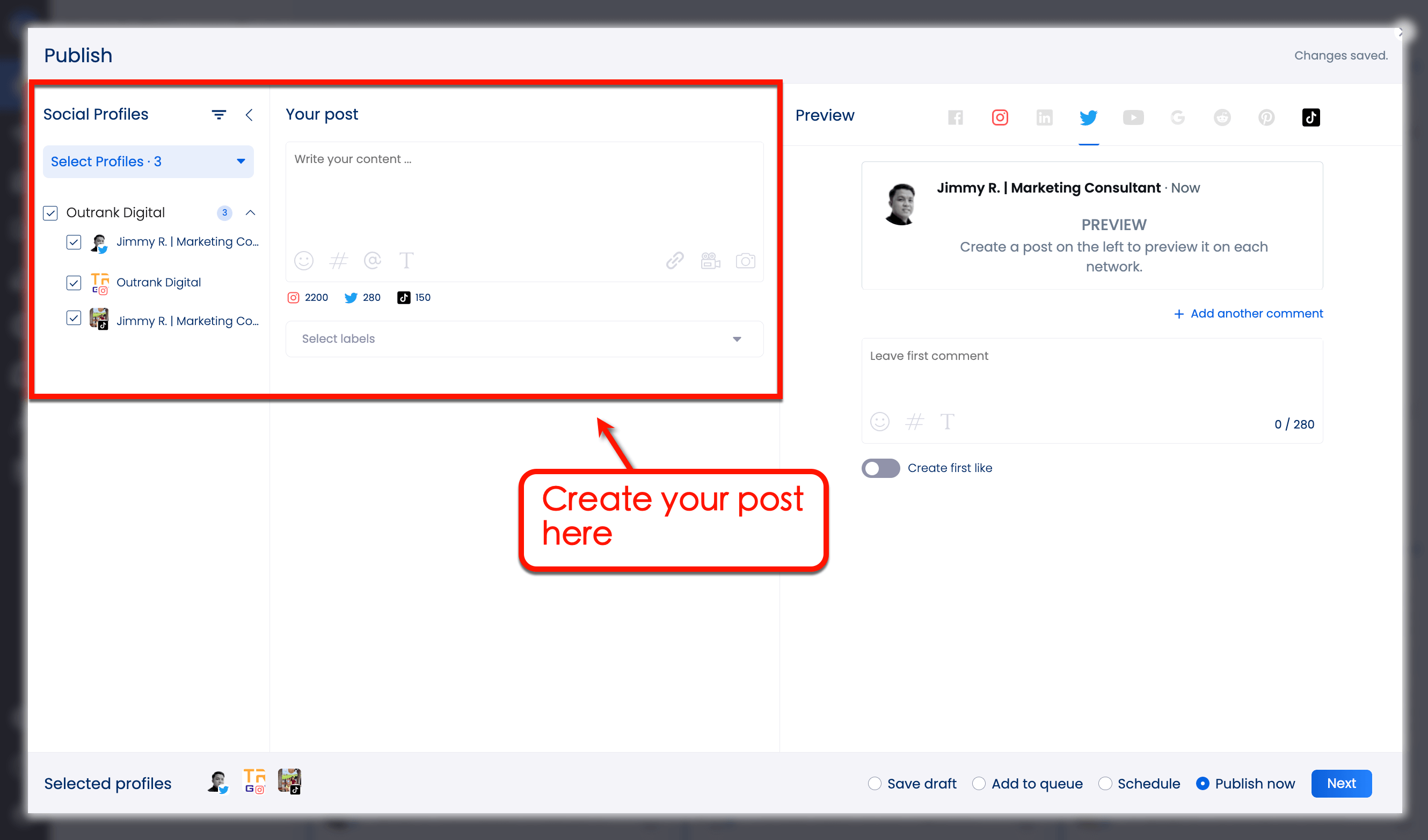 How to schedule a post on Vista Social