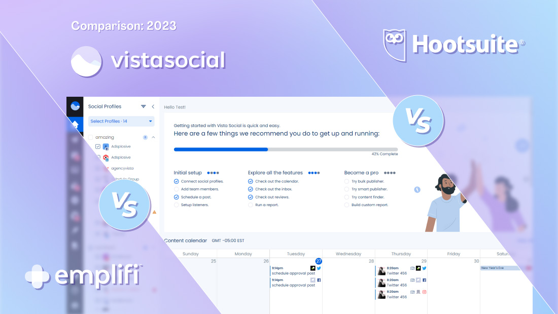 Emplifi vs. Hootsuite vs. Vista Social Comparison: 2023