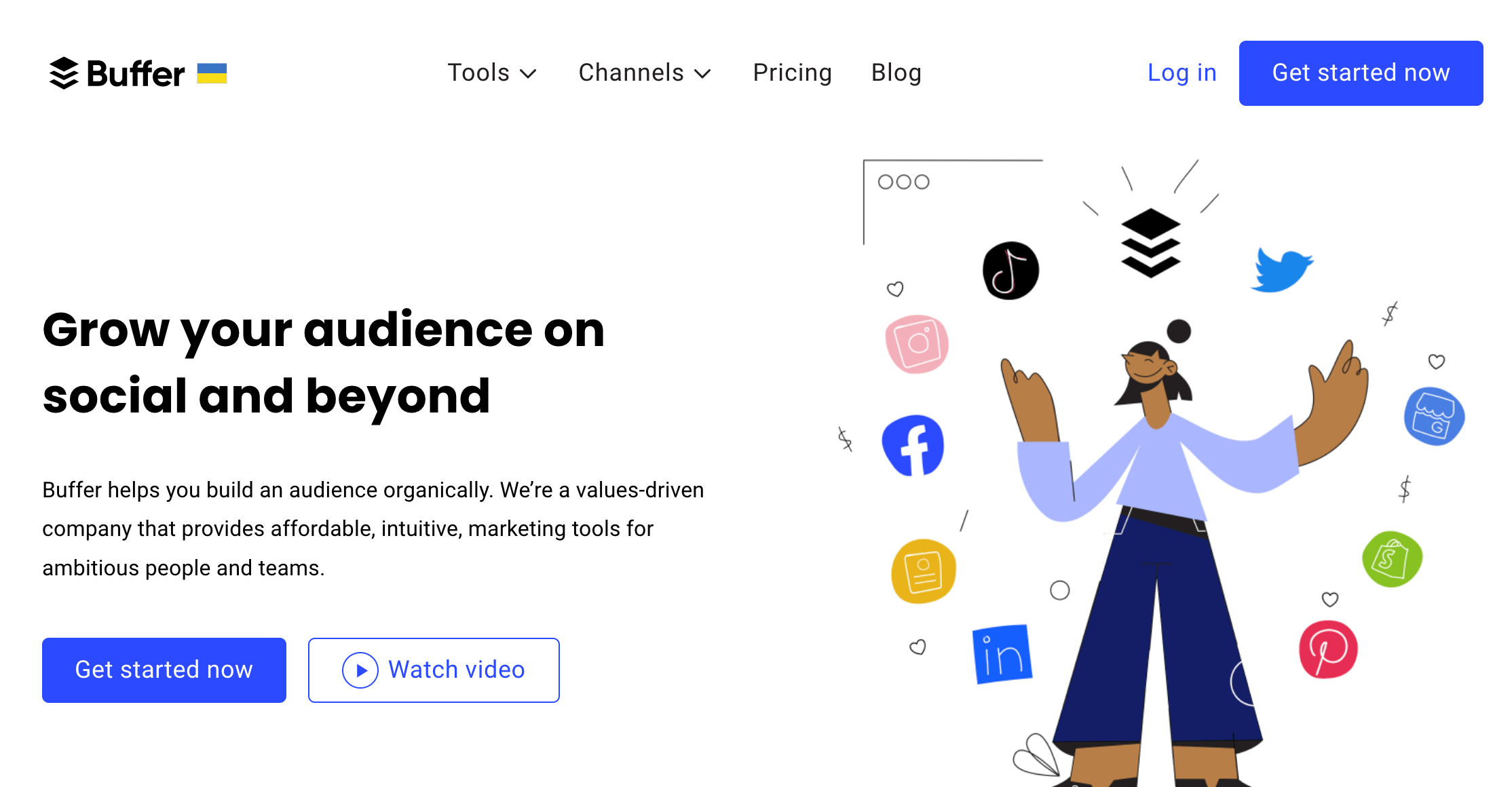 Buffer's home page