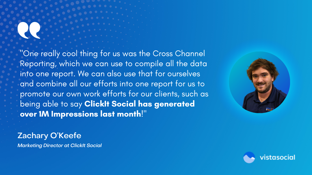 How ClickIt Social increased their impressions by 244% with Vista Social