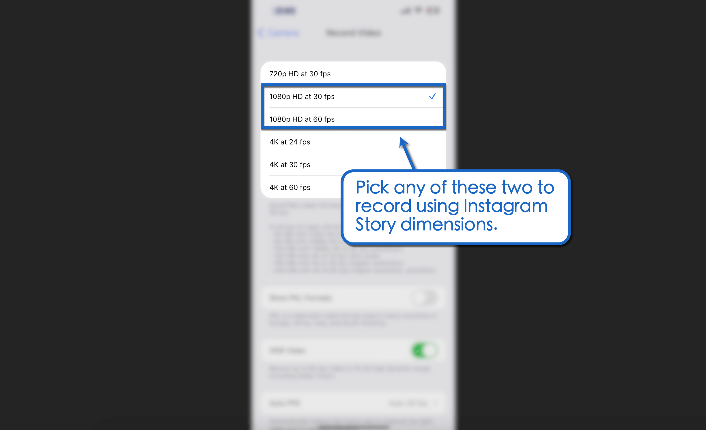 Record using IG Story dimensions.