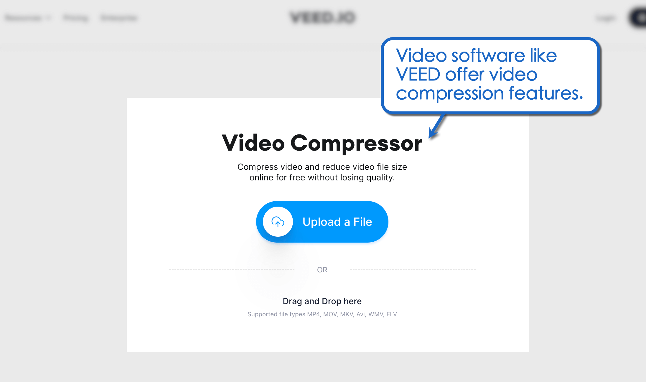 Video compression with VEED.io.