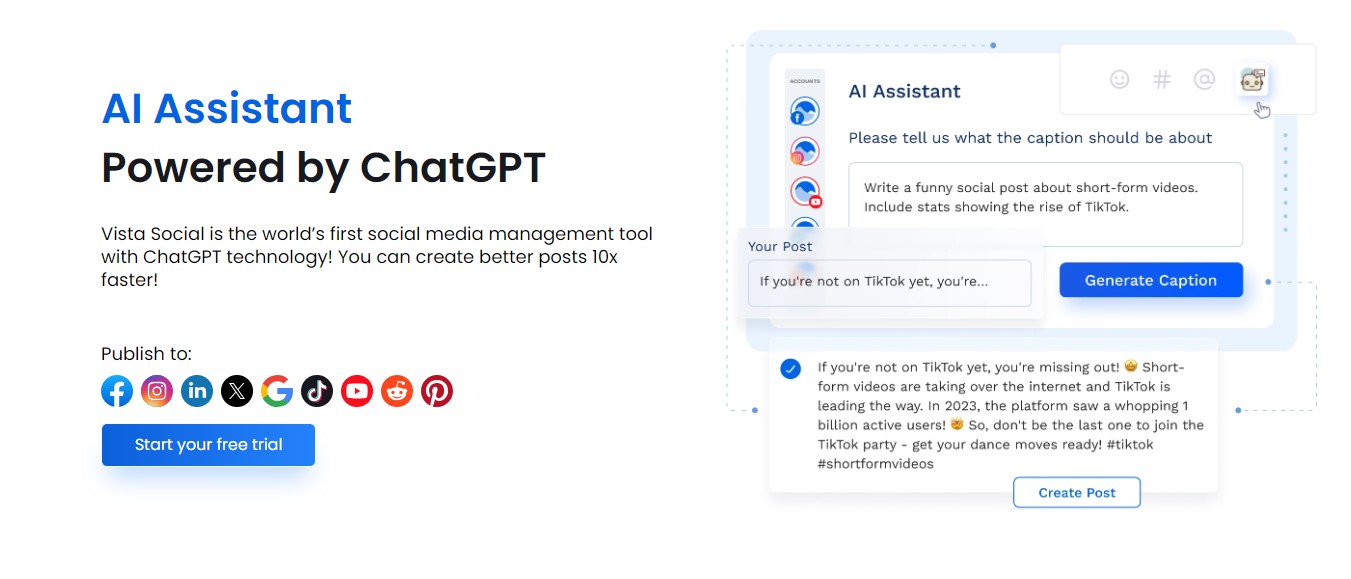 Vista Social AI Assistant