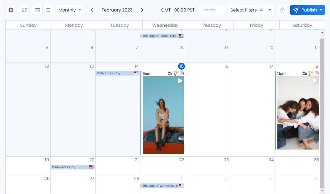 Content calendar.