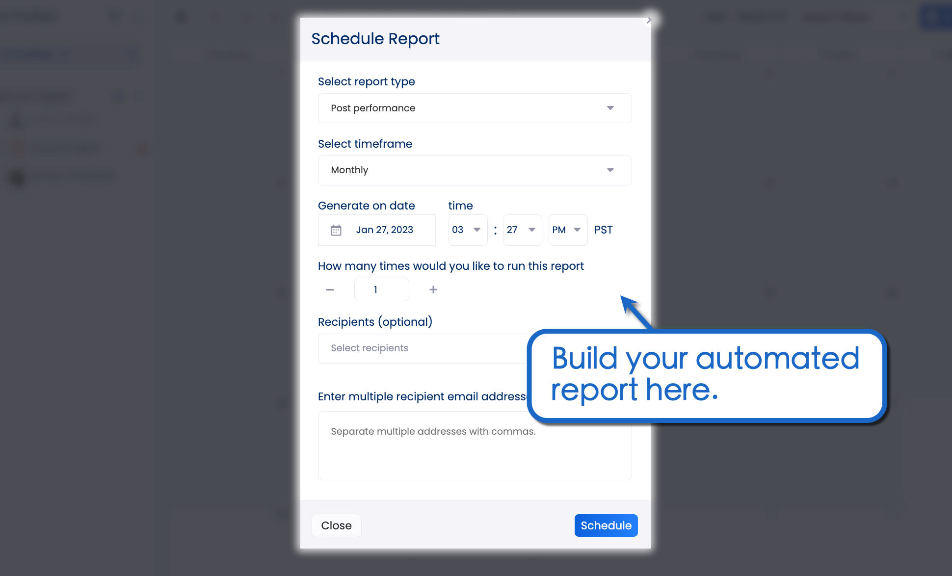 Build automated report.