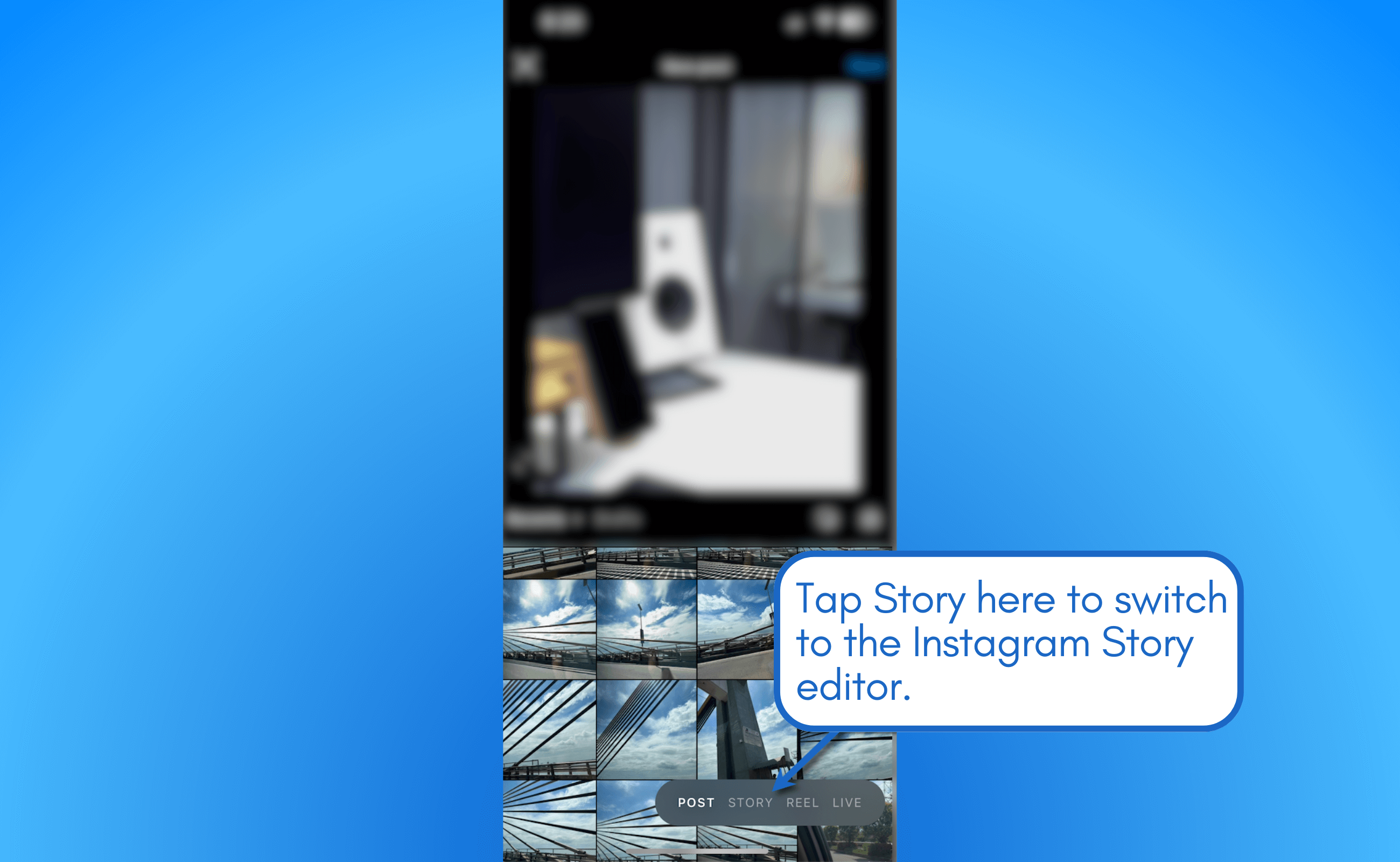 Go to Instagram Story editor.