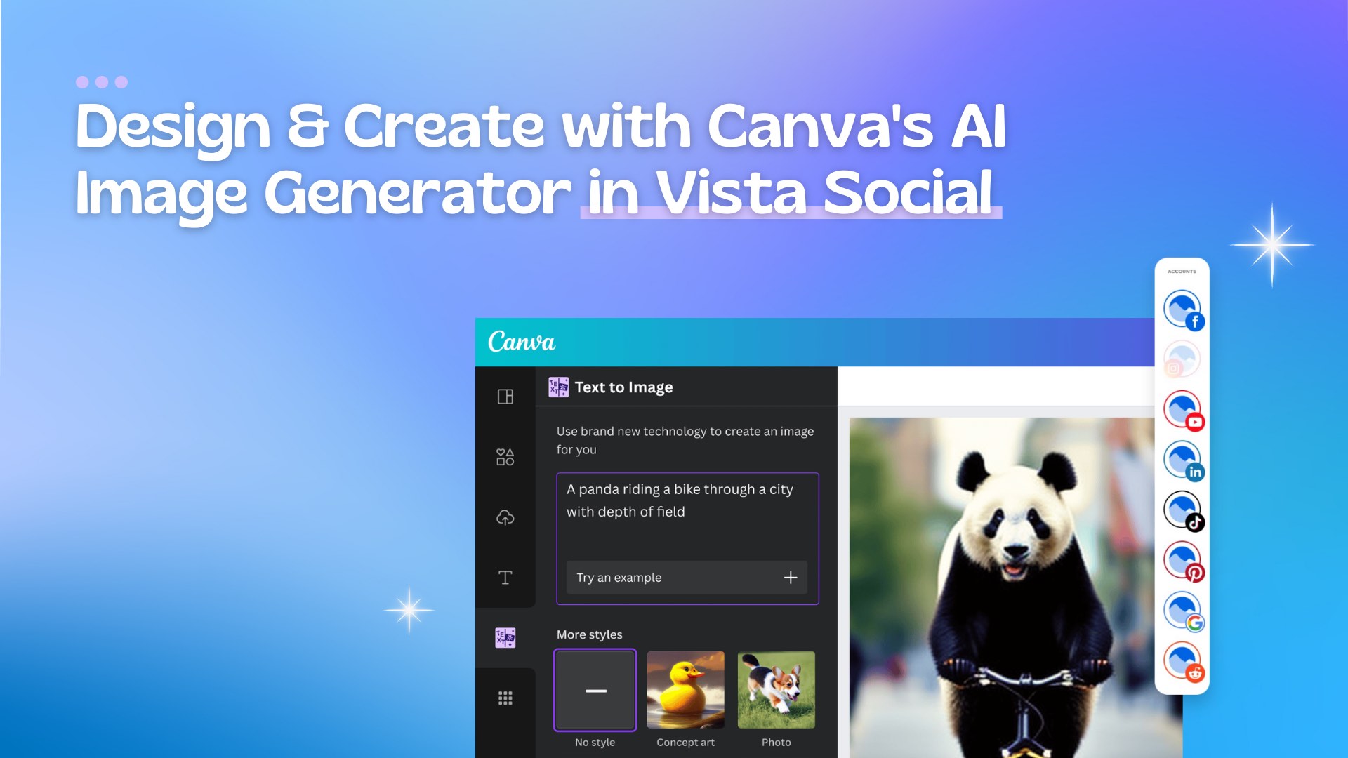 Design & Create with Canva’s AI Image Generator in Vista Social