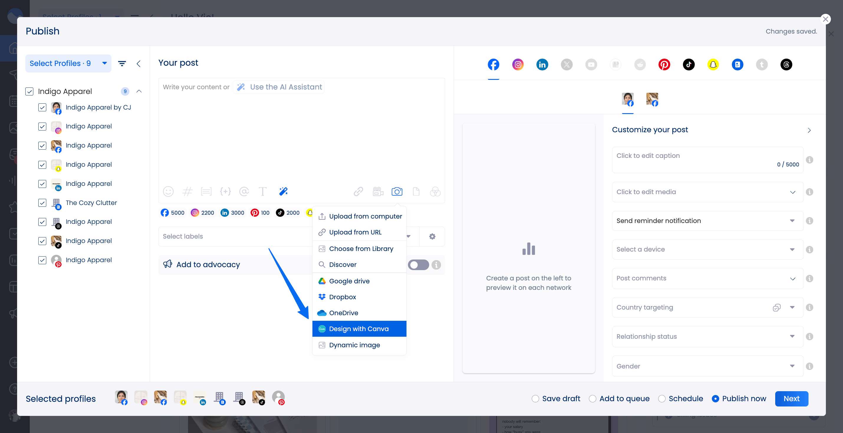 Threads Follower Growth, Vista Social and Canva integration