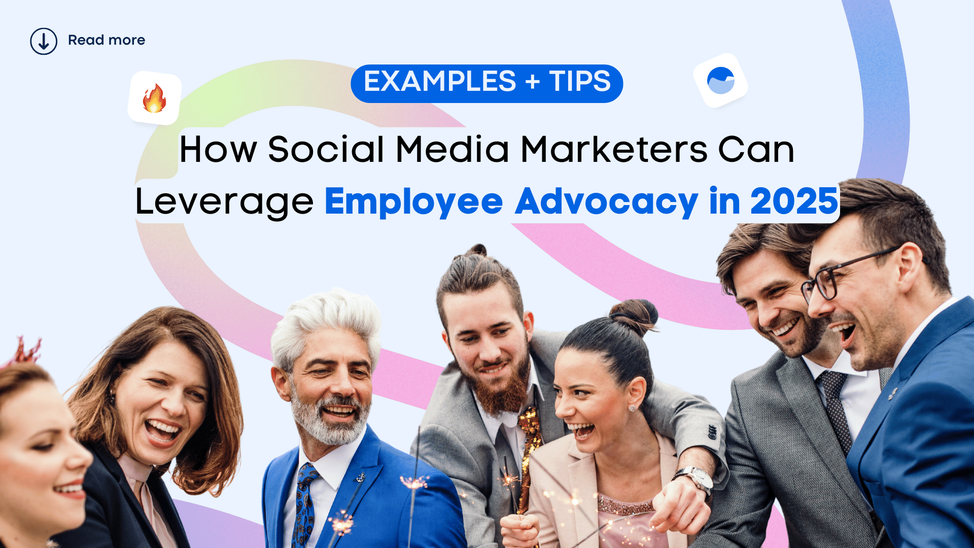 Employees sharing a positive moment to represent employee advocacy in 2025.