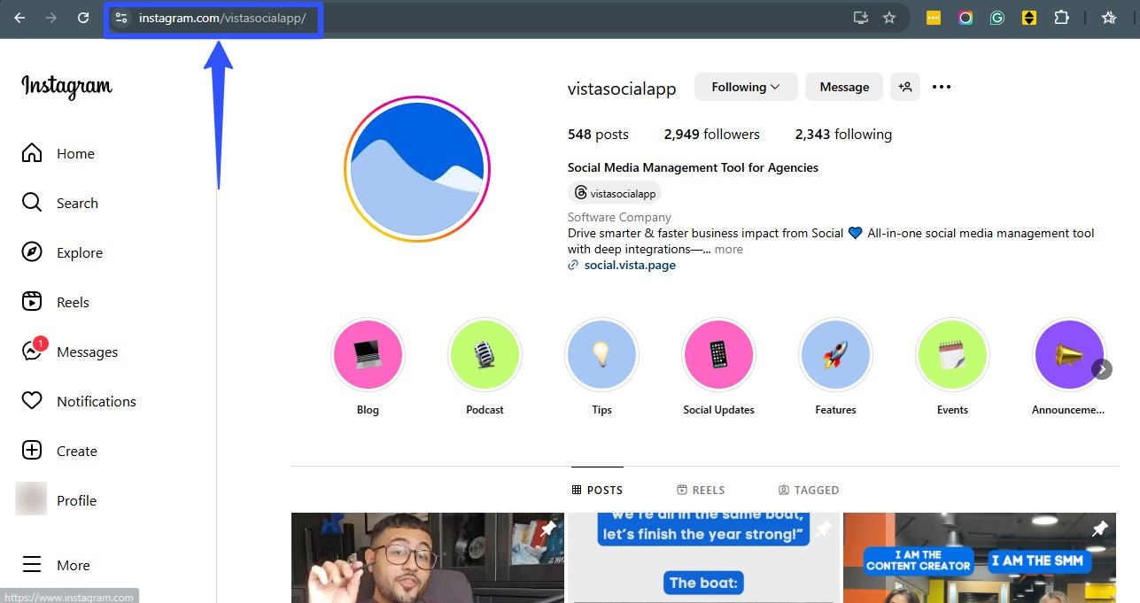 Instagram URL1