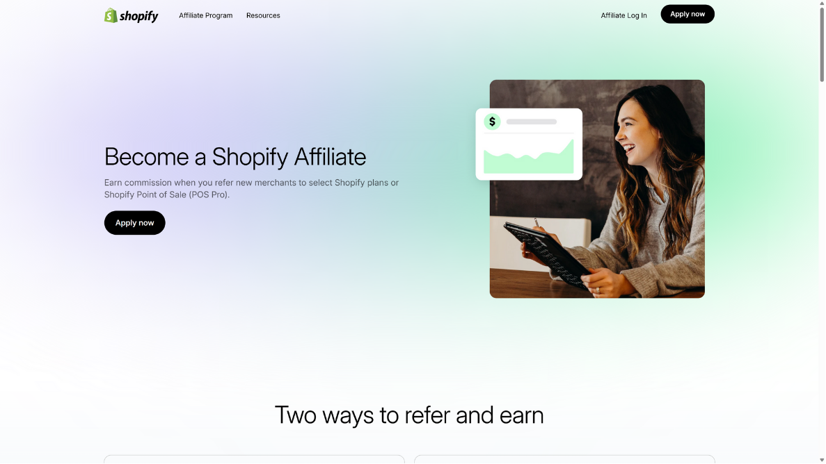 affiliate marketing vs. influencer marketing: shopify affiliate program
