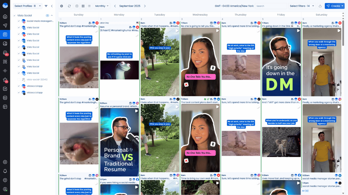 Cross-post easily with Vista Social Calendar