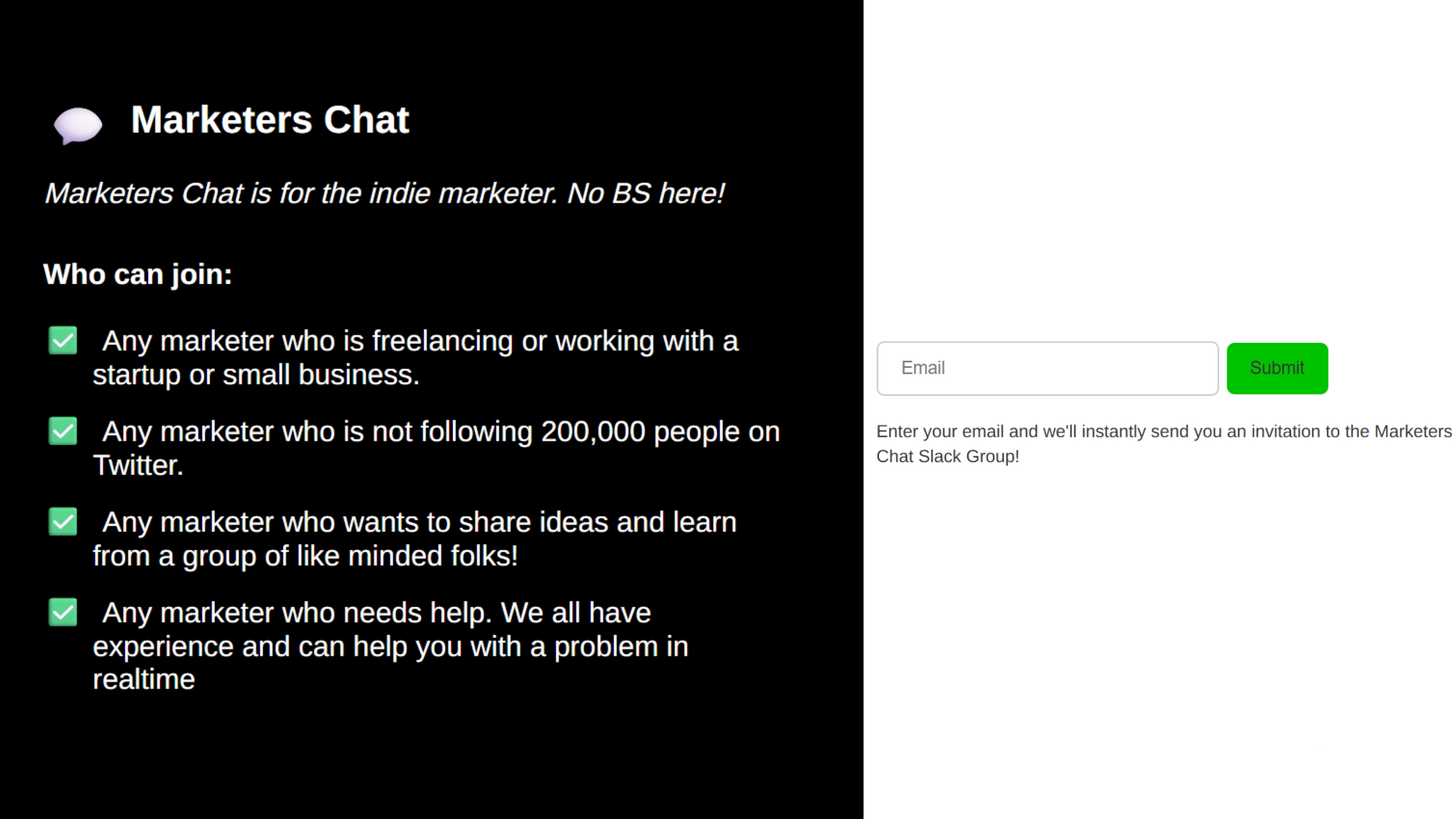 marketing slack communities: marketers chat