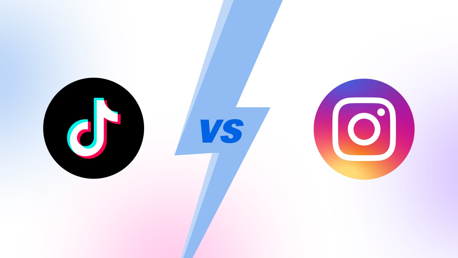 An illustration showcasing TikTok versus Instagram.