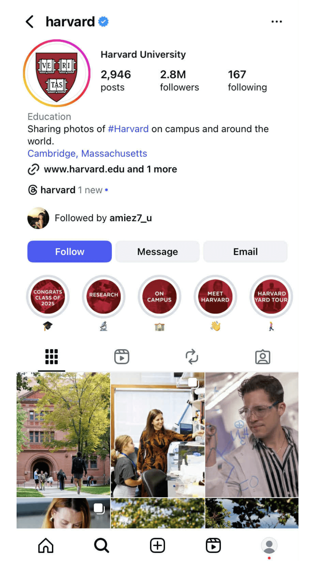 Harvard Instagram highlights