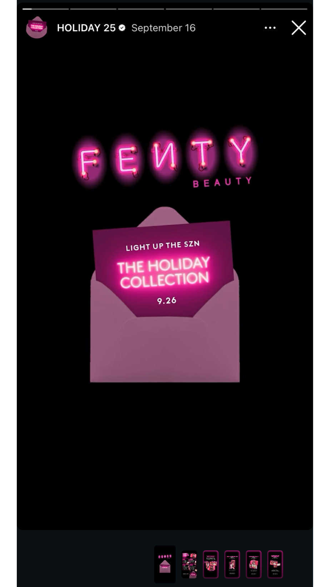 fenty beauty Instagram highlights