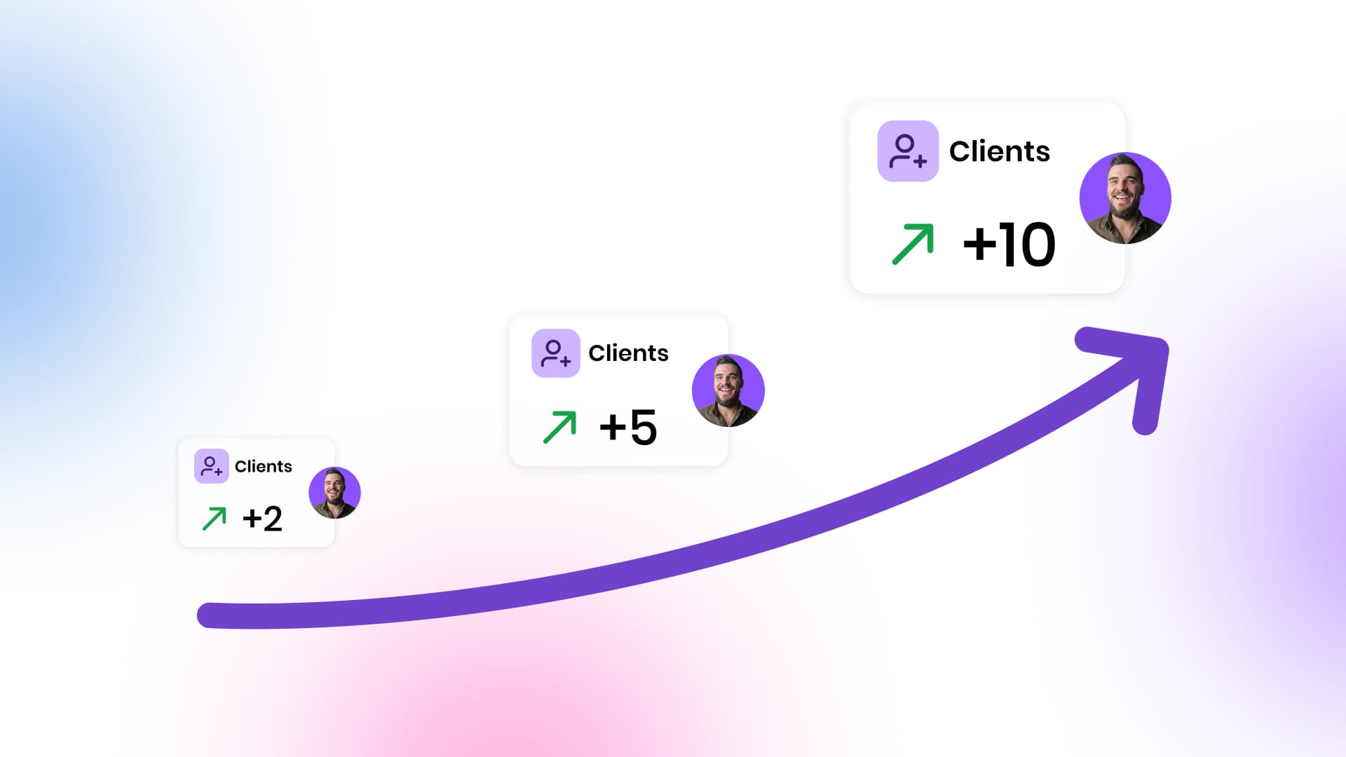 An illustration showcasing client growth.
