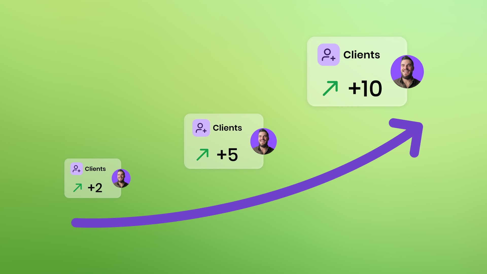 An illustration showcasing client growth.