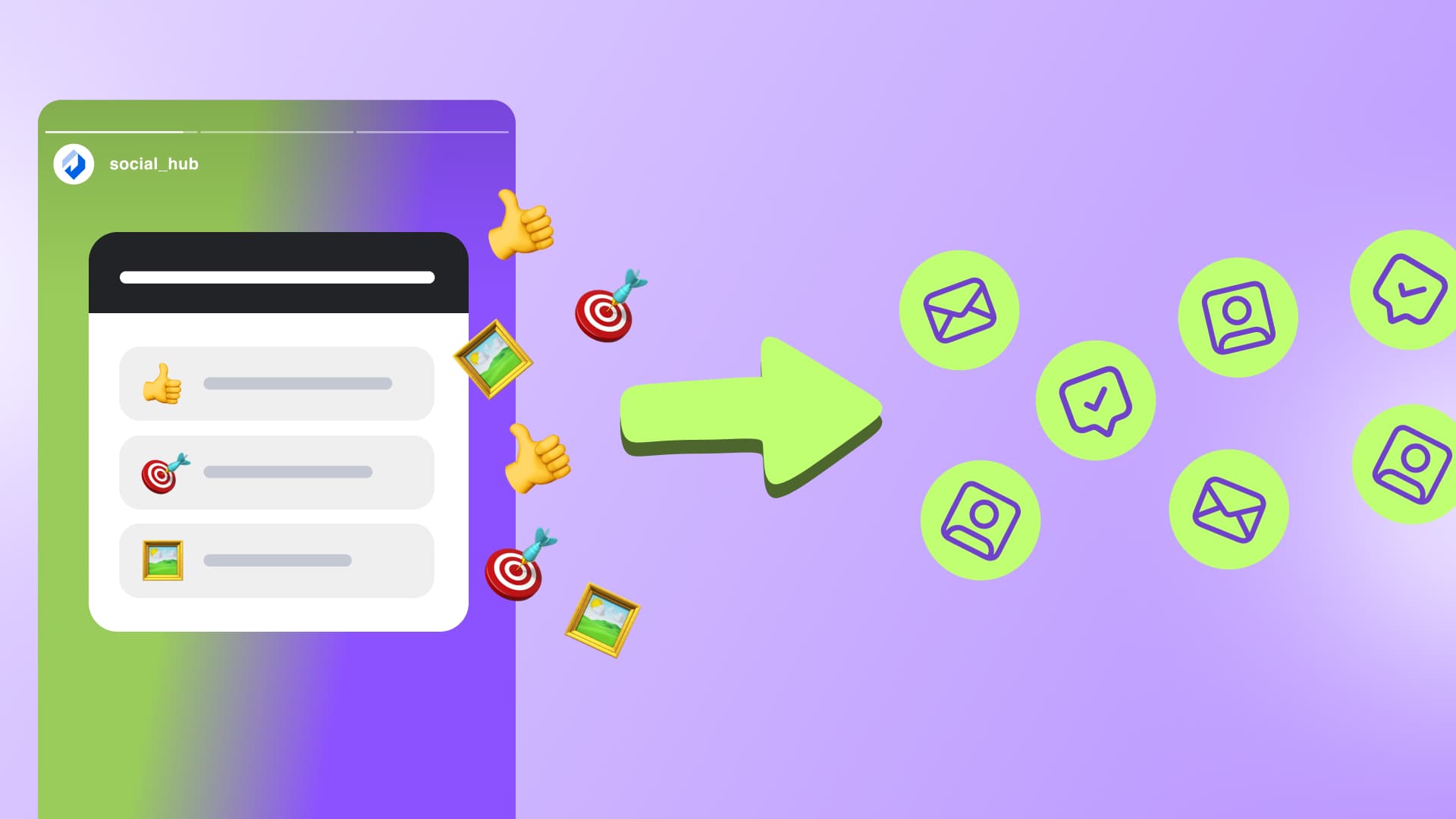 An illustration of an Instagram story generating leads.