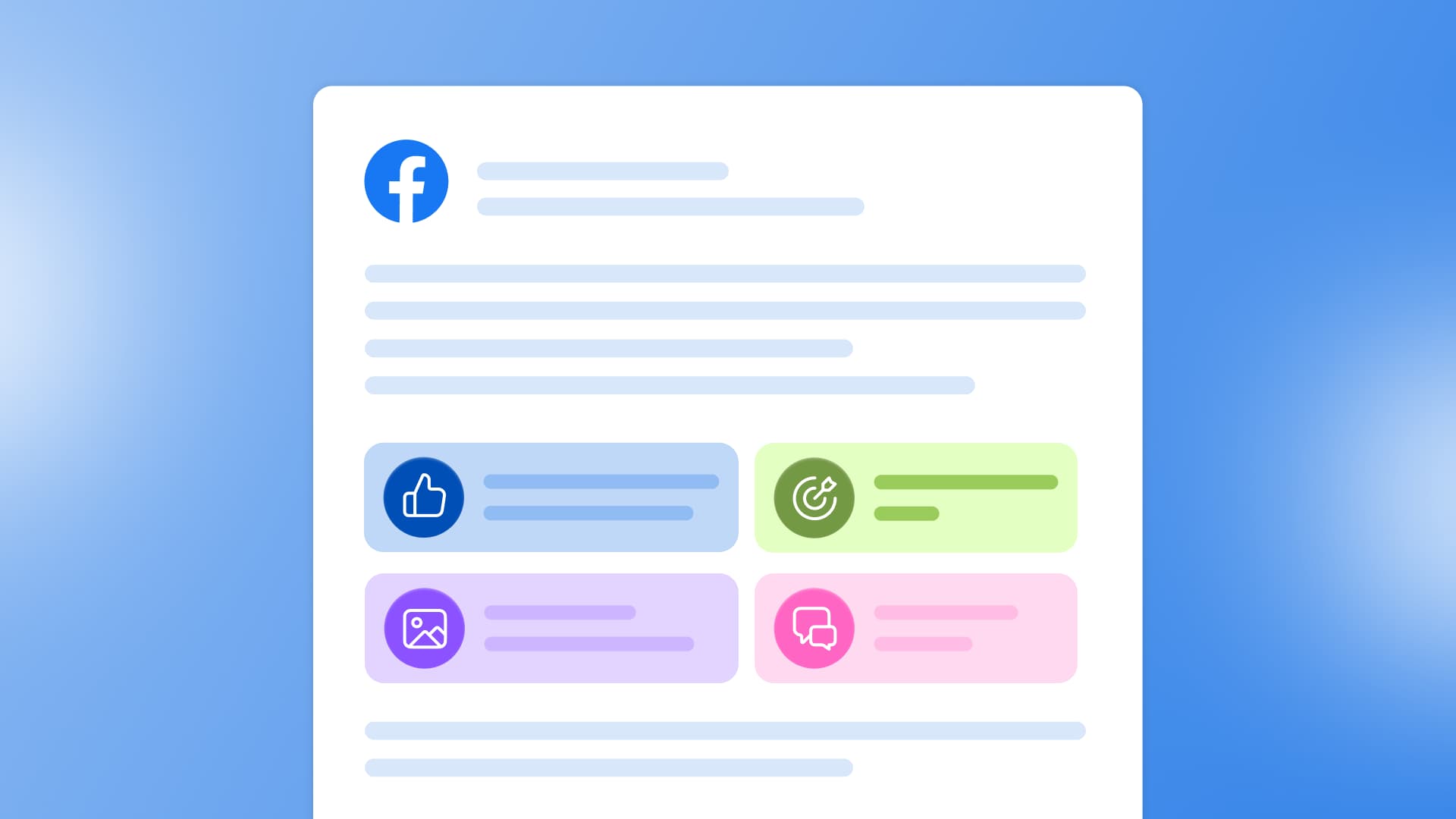 An illustration of a Facebook post.