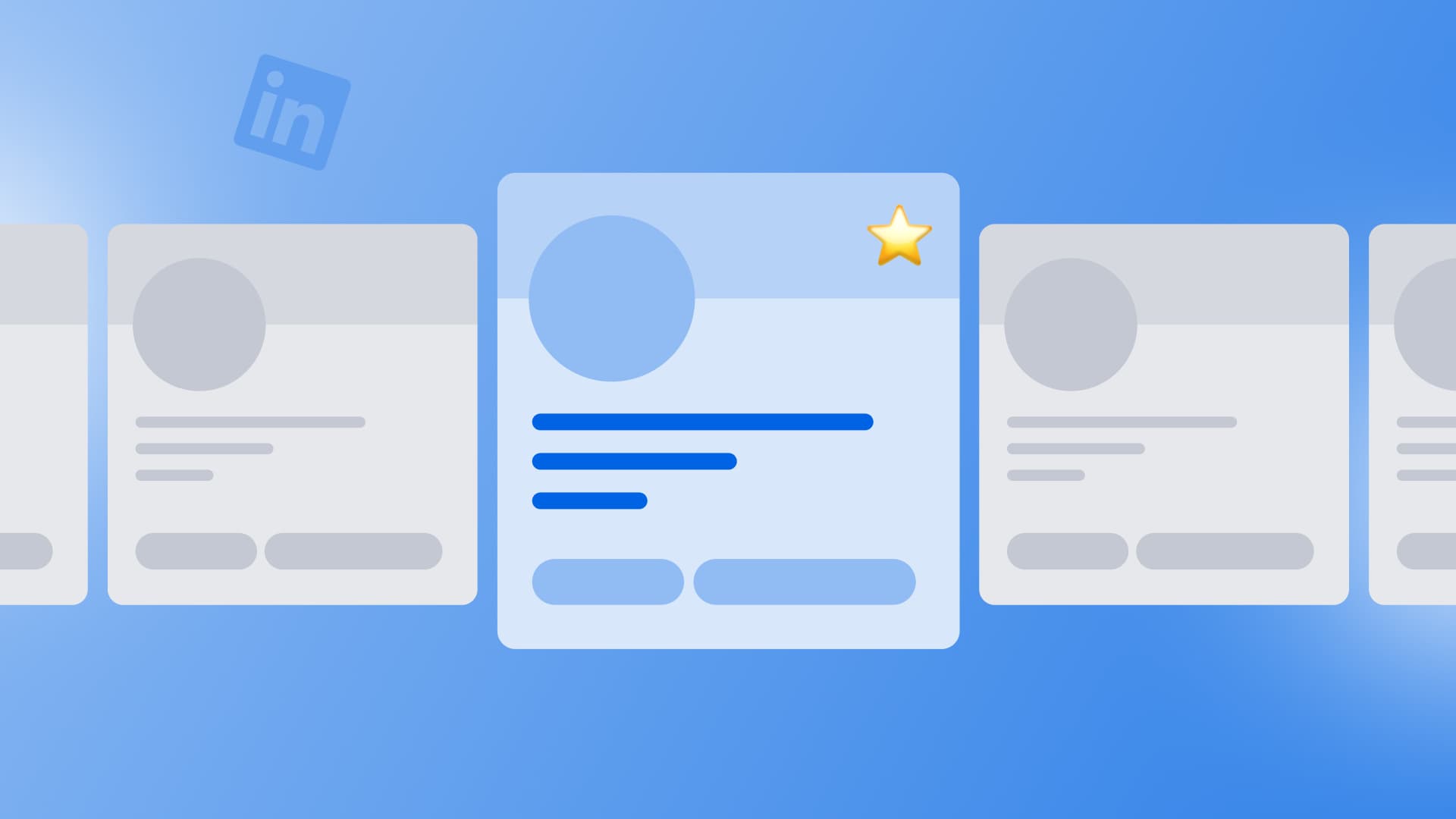 An illustration of a LinkedIn profile with a LinkedIn headline.