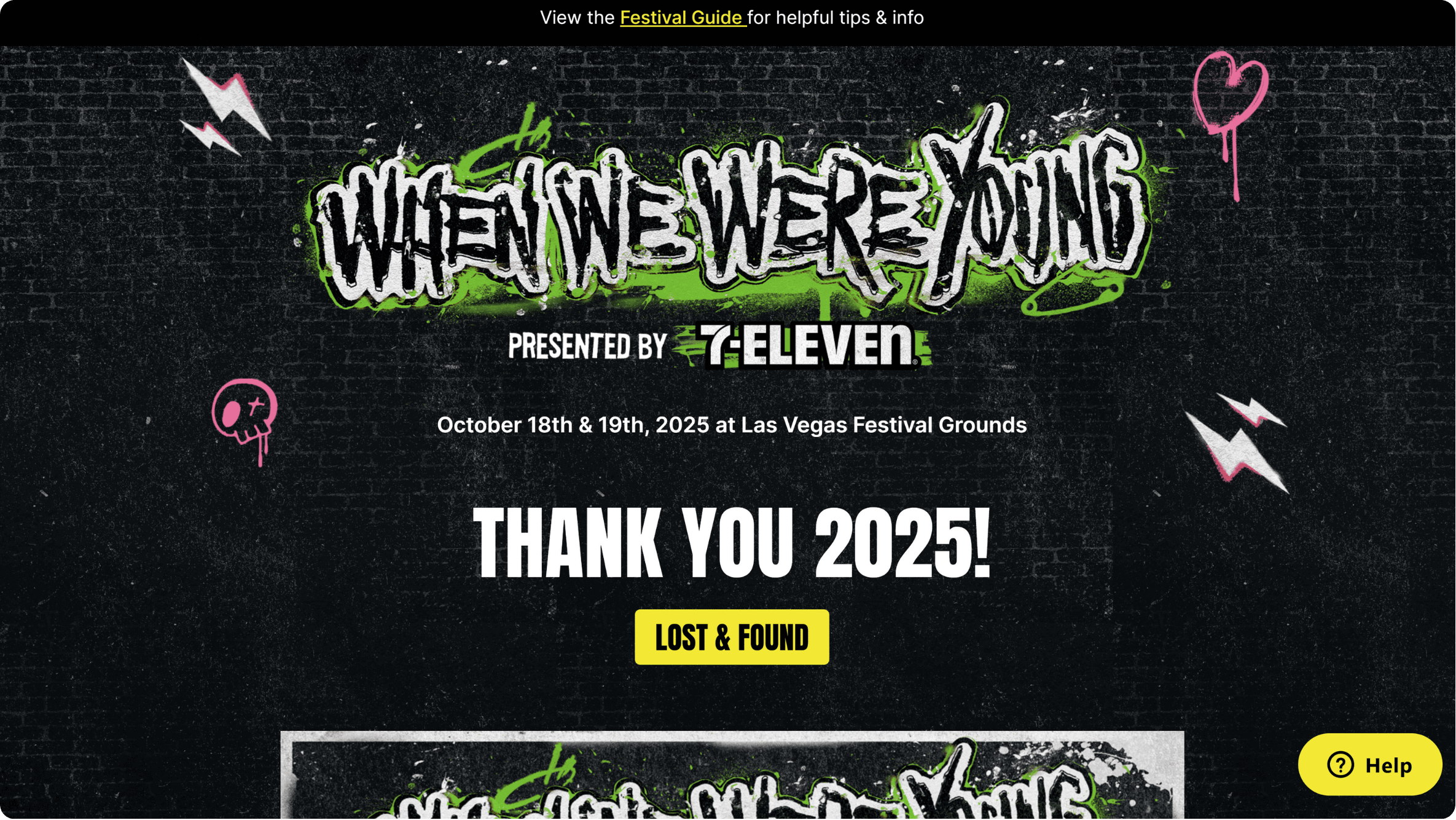 franchise marketing: &-Eleven When We Were Young Festival
