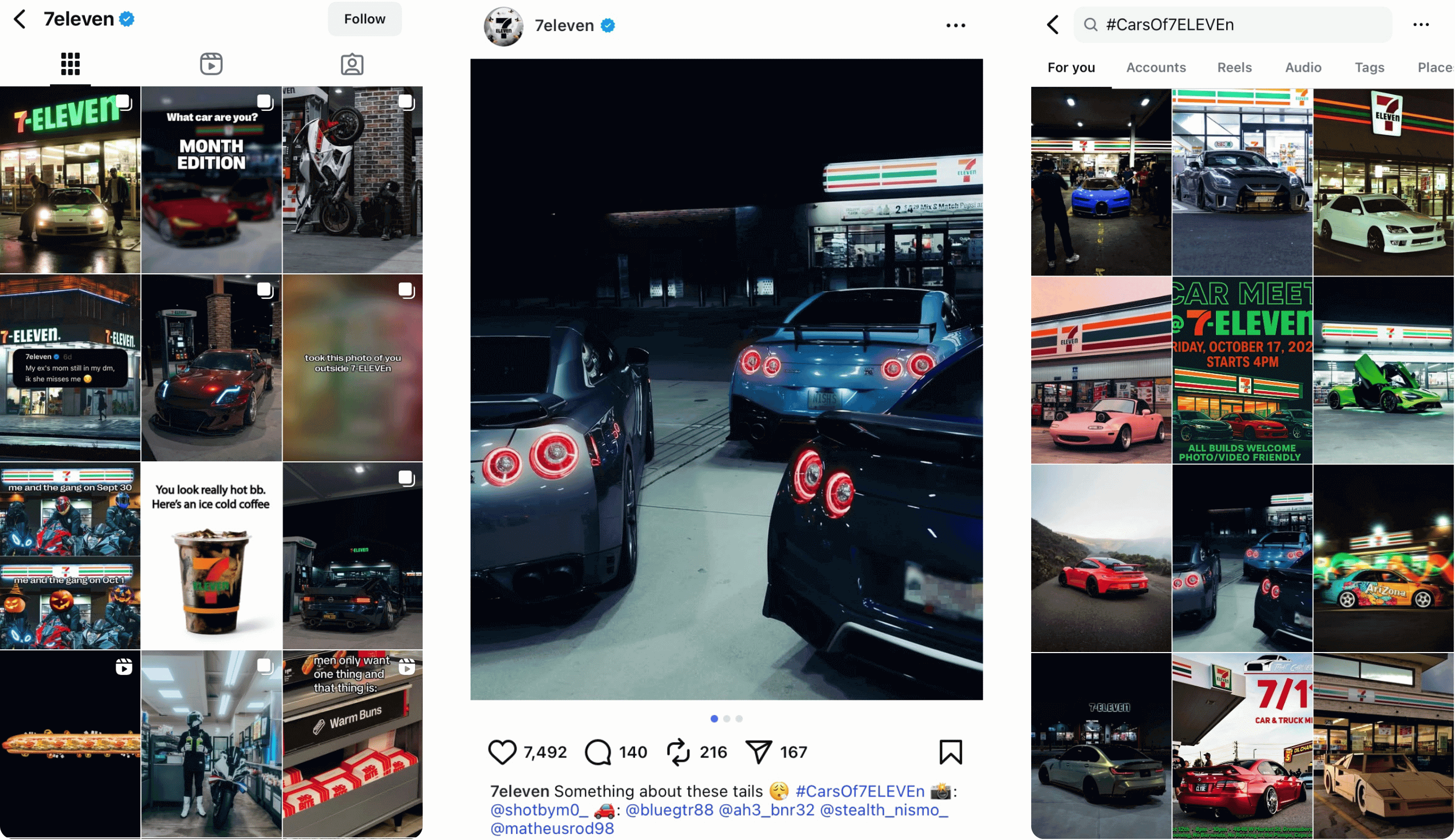 franchise marketing: Cars of 7Eleven
