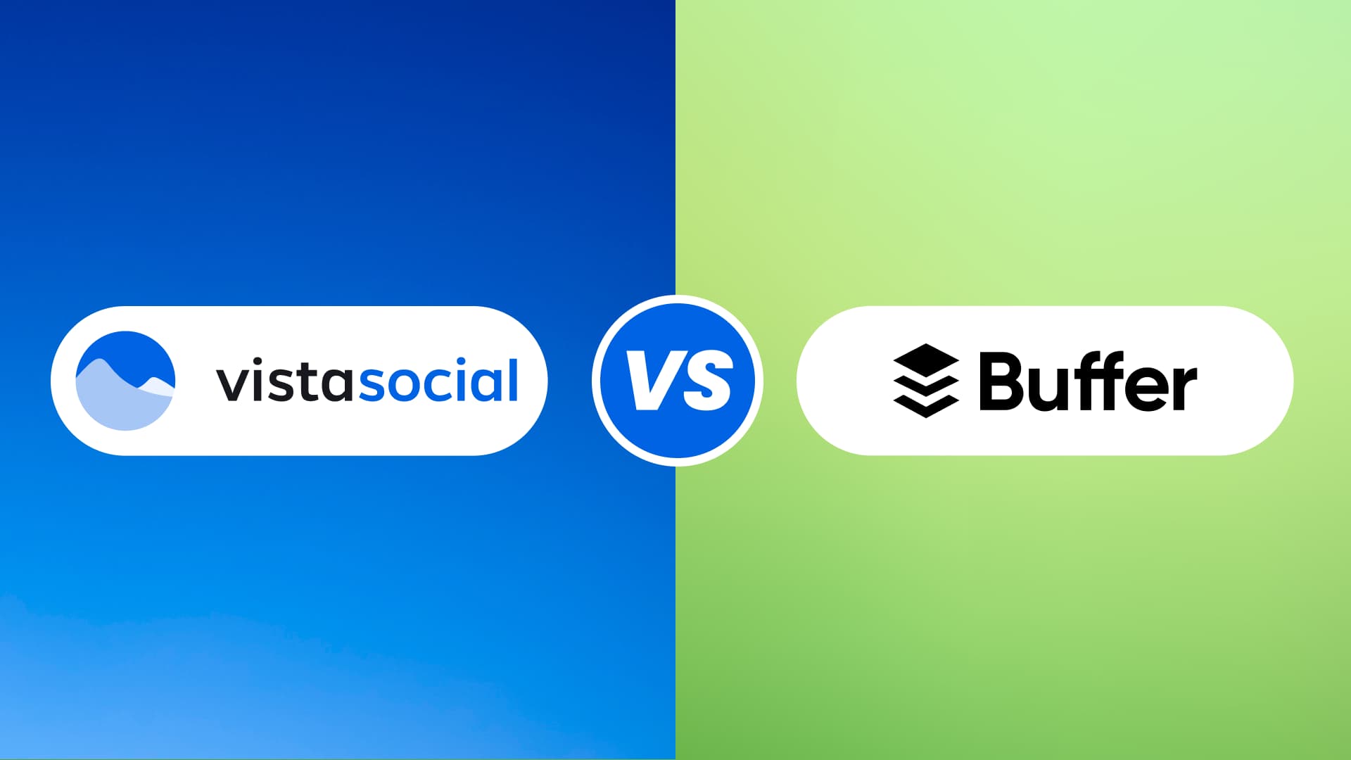 An illustration comparing Vista Social vs. Buffer.