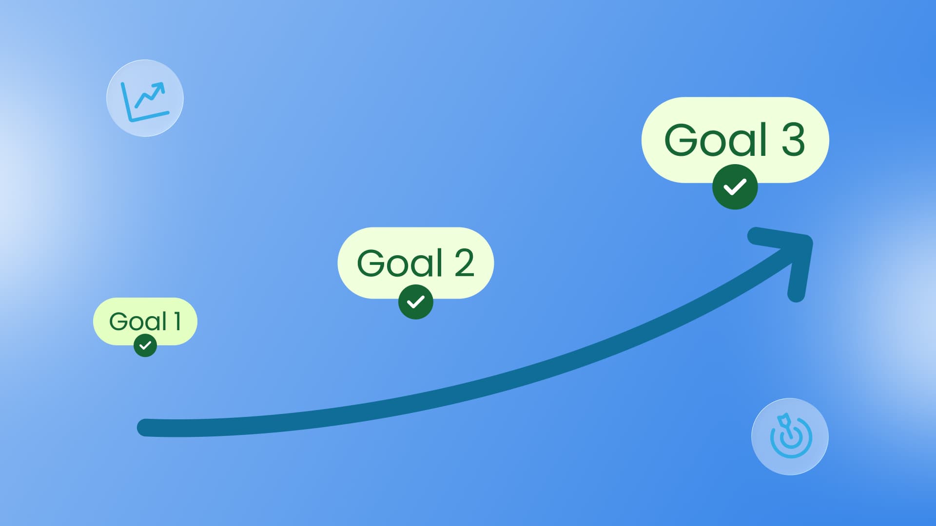An illustration showcasing social media goals being reached.
