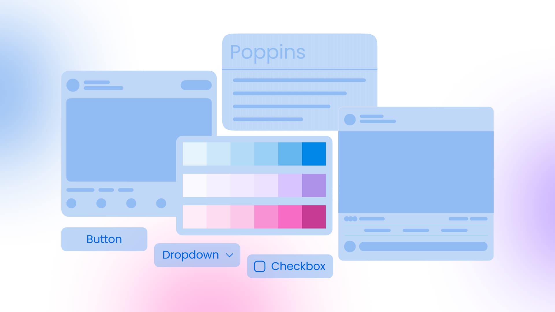An illustration showcasing the different elements of social media branding.