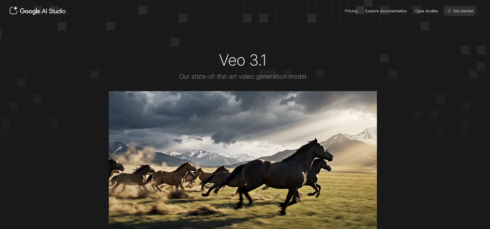A screenshot of Google AI Studio's Veo video generator tool.