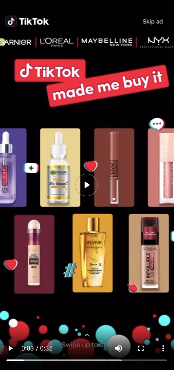 A screenshot of a Spark TikTok ad.