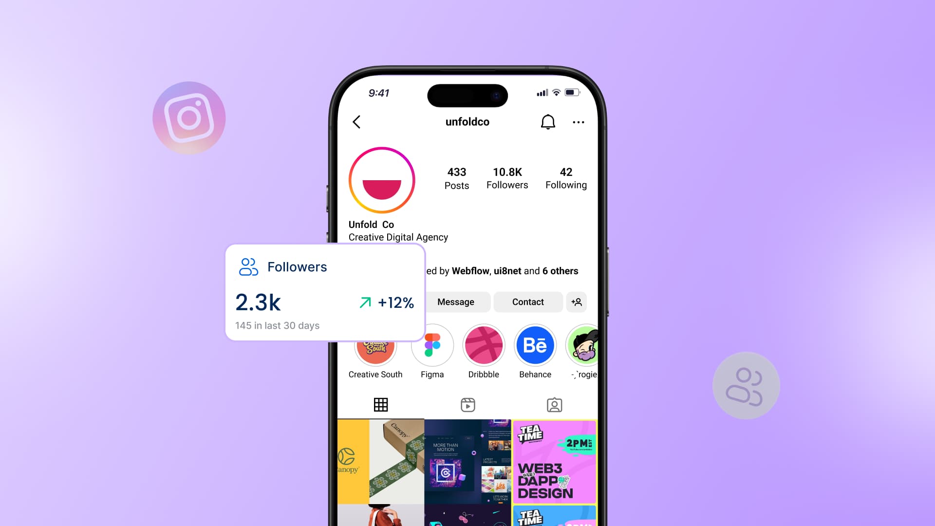 An illustration showcasing Instagram follower growth.